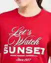 Camiseta Sunset Graphic Tee Rojo Chili Oscuro T. S Chevignon