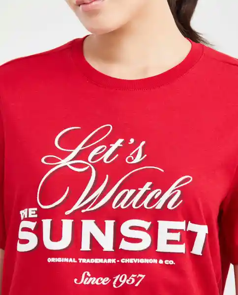Camiseta Sunset Graphic Tee Rojo Chili Oscuro T. S Chevignon