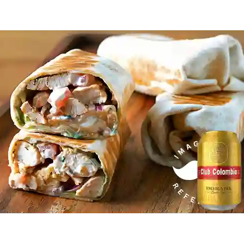 Combo Wrap Pollo + Club Colombia Dorada 355 ml