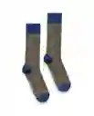 Medias Racing Masculino Azul Empolvado Medio T. 10-12 Chevignon