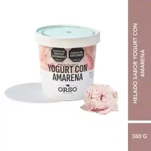 Orso Helado de Crema Sabor Yogurt Con Amarena