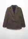 Blazer Americana Charlott Chocolate Talla S Mujer Mango