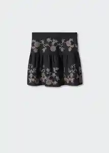 Falda Sari Negro Talla 21 Teen Niñas Mango