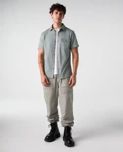 Camiseta Polo Hombre Verde Talla M 802G002_VER165804 Americanino