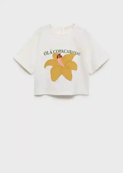 Camiseta Summer Offwhite Talla 10 Niñas Mango