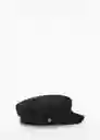 Gorra Chan Negro Talla M Mujer Mango