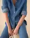 Camisa Azul Rivera Medio Talla Talla XS 611G022 Esprit