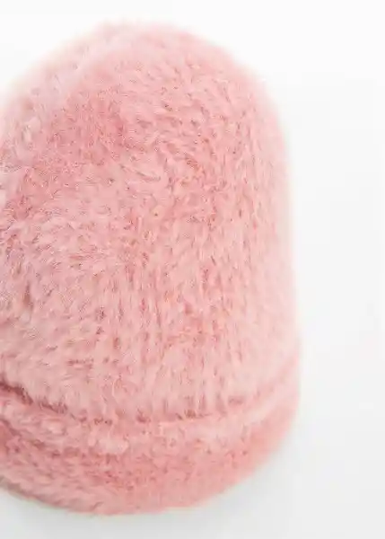 Gorro Fluffy Rosa Pastel Talla 99 Mujer Mango