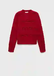 Saco Jersey Mariner Rojo Talla S Mujer Mango