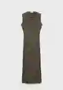Vestido Carai Khaki Talla S Mujer Mango