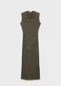 Vestido Carai Khaki Talla S Mujer Mango
