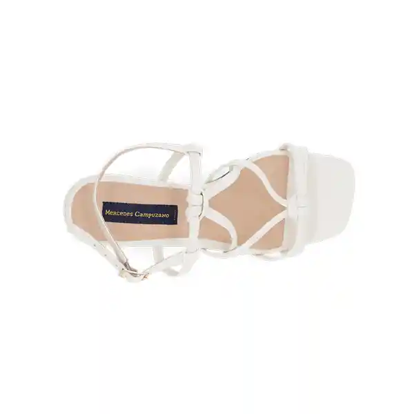 Sandalias Tacón Nas Blanco Talla 38