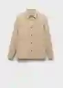 Sobrecamisa Jazz Beige Talla M Hombre Mango
