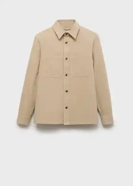 Sobrecamisa Jazz Beige Talla M Hombre Mango