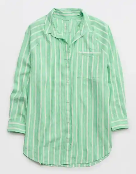 Camisa Aerie Verde Talla MEDIUM American Eagle