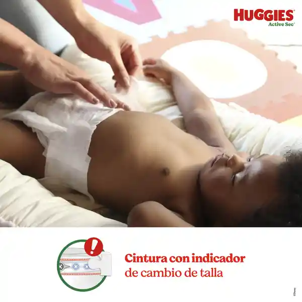 Pañales Huggies Active Sec Etapa 2/M Comodida y Absorción 25 Und