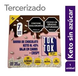 Tok Tok Chocolatina Low Carb + Crispy Sin Azúcar