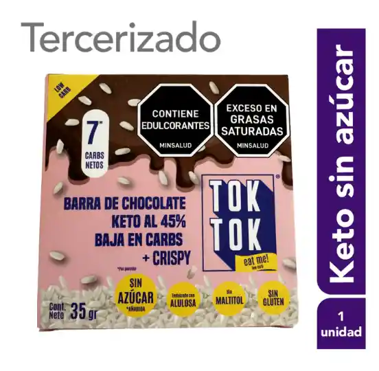 Tok Tok Chocolatina Low Carb + Crispy Sin Azúcar