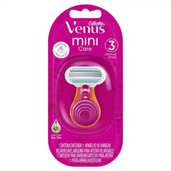 GILLETTE Venus Snap Cuchilla de Afeitar Mujer con Estuche Portatil para Viajar Depilación Corporal Femenina 1 Ud