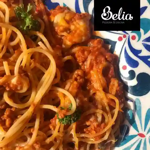 Pasta Boloñesa Al Horno y Bebida 250 ml