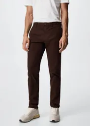 Pantalón Barna Vino Talla 38 Hombre Mango