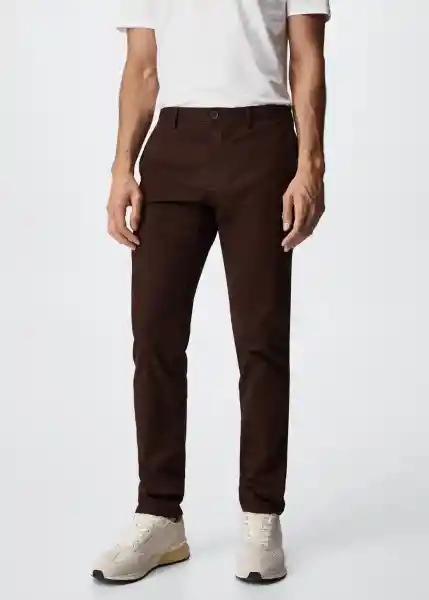 Pantalón Barna Vino Talla 38 Hombre Mango