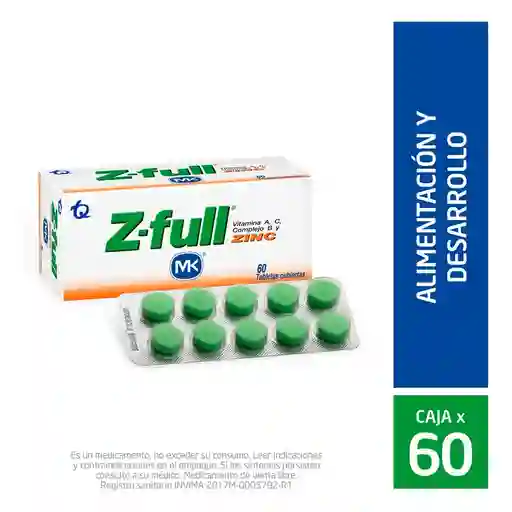 Z-Full en Suplemento Vitamínico Tabletas Recubiertas