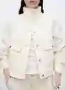Chaqueta Cazadora Mara Offwhite Talla S Mujer Mango