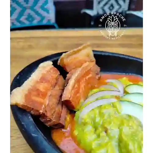 Aguachile de Chicharron Rojo (picante)