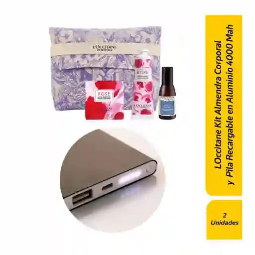 Combo L'Occitane Kit Rosa + Batería Recargable