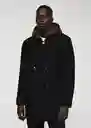 Abrigo Butan Negro Talla XL Hombre Mango