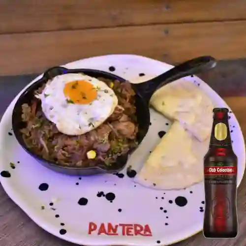 Combo Calentado Pantera + Club col. Negra Bot. 330ml