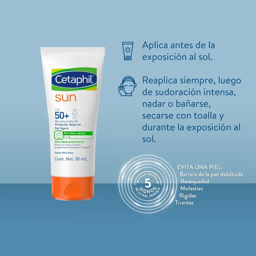 Cetaphil Protector Solar Sun Ultra Matte & Oil Control FPS 50+