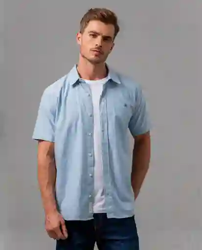 Camisa Hombre Color Azul Talla M Rifle