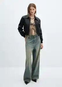 Chaqueta Phibi Negro Talla M Mujer Mango