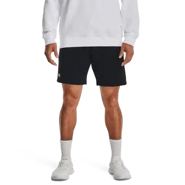 Under Armour Short Rival Fleece Hombre Negro SM 1379779-001