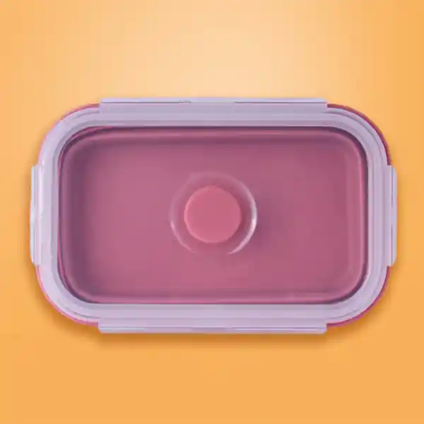 Contenedor  Alimento Plegable Silicona Rojo 800 mL Miniso