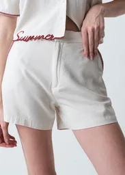 Short Felisa Mujer Crudo Abedul Claro Talla 6 453G332 Naf Naf