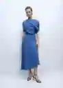 Vestido Marina Azul Talla M Mujer Mango