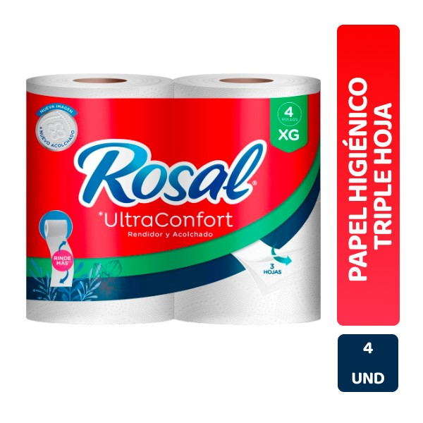 Rosal Papel Higiénico Triple Hoja Ultra XG 4 und