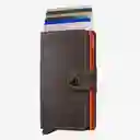 Secrid Billetera Slim Con Mecanismo Patentado Marrón-Naranja