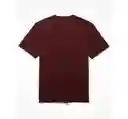 Camiseta Hombre Color Vinotinto Talla X-SMALL American Eagle