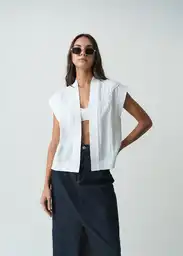 Chaqueta Mujer Blanco Ponche Claro Talla L 522G072 Naf Naf