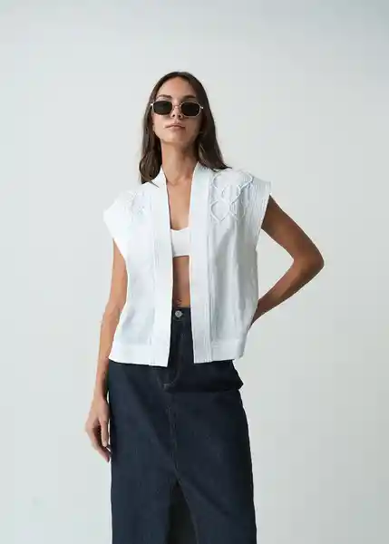 Chaqueta Mujer Blanco Ponche Claro Talla L 522G072 Naf Naf