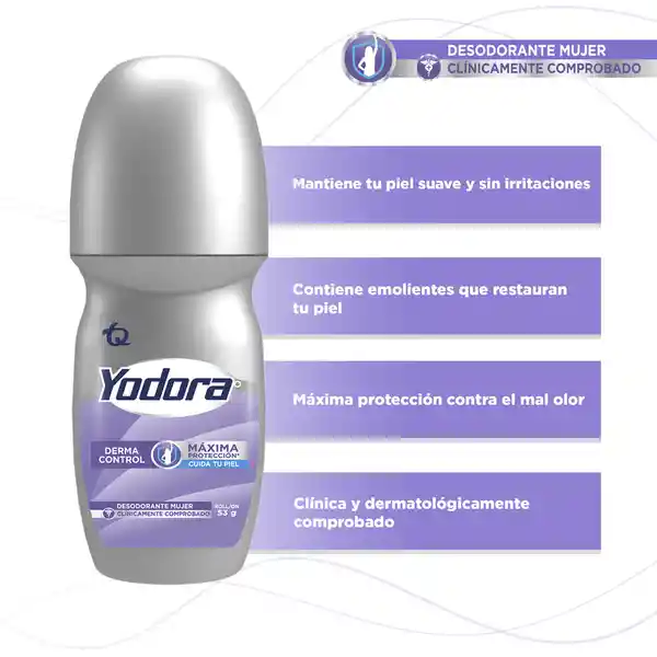 Yodora Desodorante Roll On Derma Control