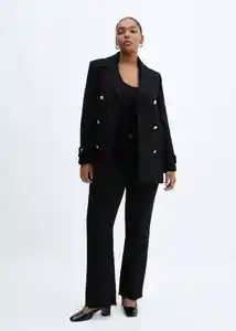 Abrigo Proa Negro Talla 24 Mujer Mango