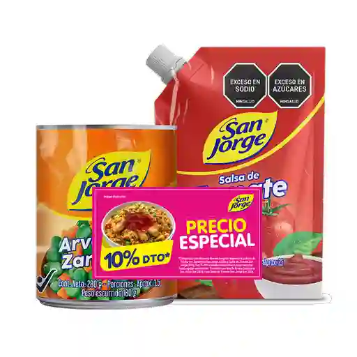 San Jorge Set Arveja Con Zanahoria + Salsa