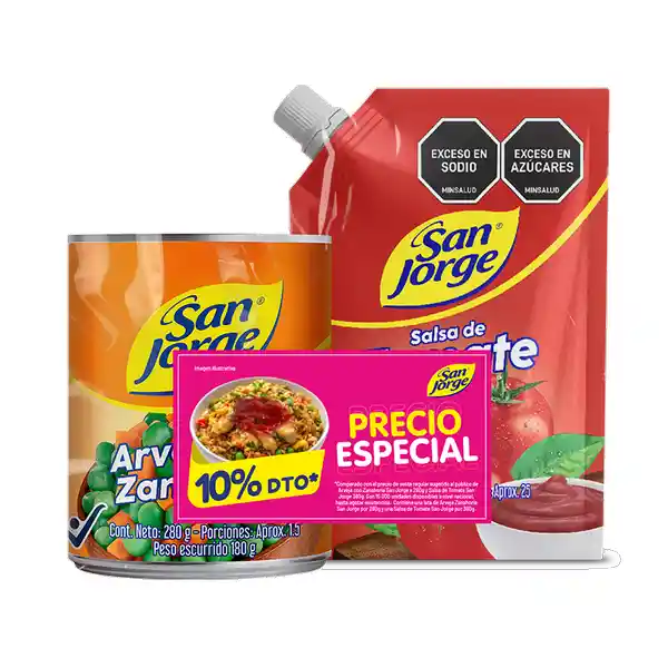 San Jorge Set Arveja Con Zanahoria + Salsa