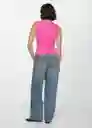 Top Popli Fucsia Talla S Mujer Mango
