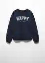 Sudadera Happy Niñas Navy Talla 6 Mango